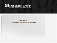 Tablet Screenshot of fbcthayer.org